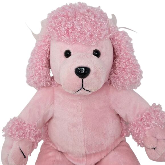 Pawsenclaws Pink Poodle Plush Dog Pet Stuffed Animal Curly Fur 14" - Picture 2 of 7